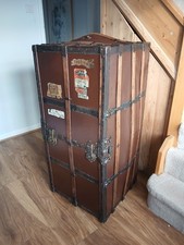 Fantastic RARE Travel Wardrobe Steamer Trunk "INNOVATION" brand 1900s