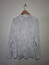 Red Herring Grey Paisley Pattern Shirt Men’s XXL Long Sleeve Button Up