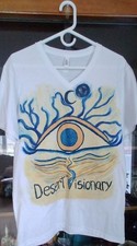 Hand-Painted V-Neck T-Shirt Wearable Art