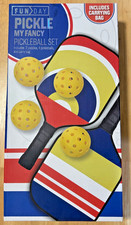 FUN DAY Pickle My Fancy Pickleball Set 2 Paddles 4 Balls Carrying Bag New Box