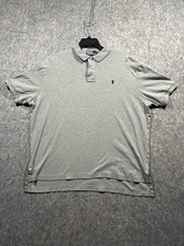 Polo By Ralph Lauren Men's Short Sleeve Polo Shirt Size XL Gray 100 Cotton