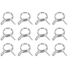 12Pcs 9mm ID 9-10.8mm OD Double Wire Spring Hose Clamp Spring Clips Clamps