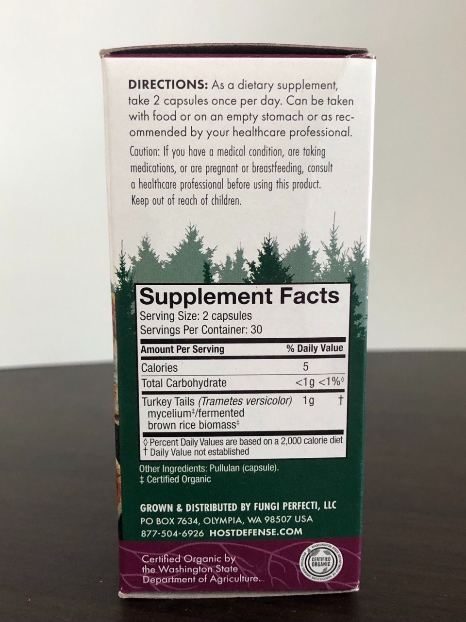 Host Defense Turkey Tail Microbiome Immune Support 60 Capsules EXP 05/2026