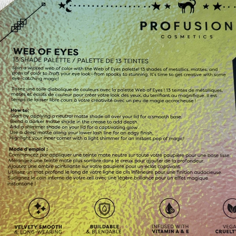 Profusion Cosmetics Web Of Eyes 13 Shade Palette Halloween Or Costume Party - Image 4 of 4