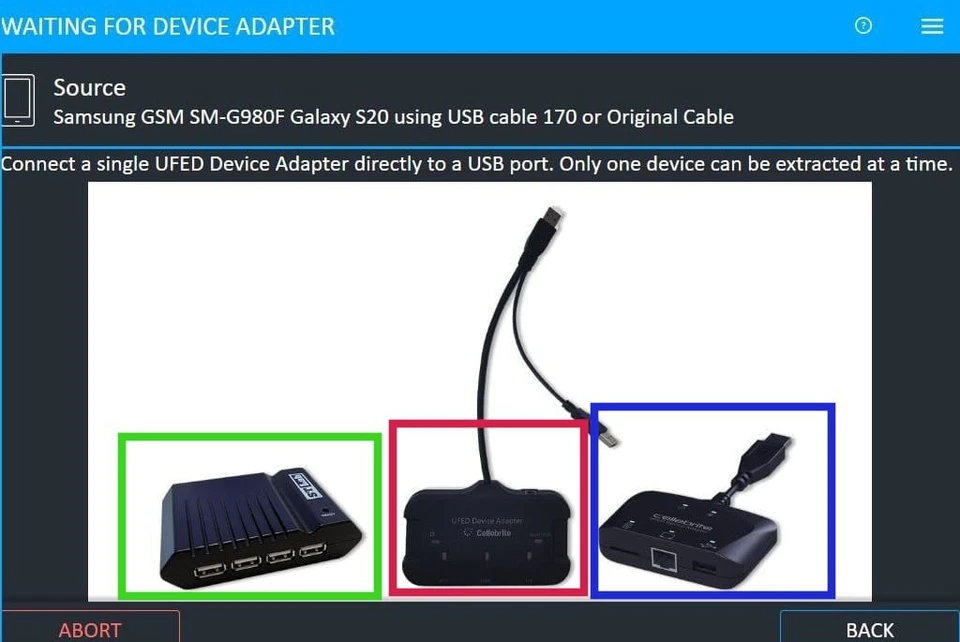 Ufed Adapter/ Ufed 4Pc Compatible Device Adapter Celle brite Inseyets - Image 3 of 4