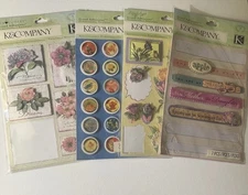 Retired K&Company Scrapbook Stickers 4 Packs