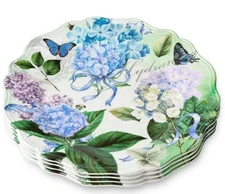 Certified International Garden Path Melamine Dinner Plates Set Of Four
