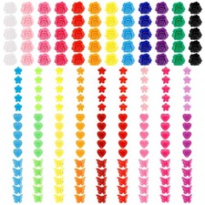 Small Hair Clips for 1 Count Pack of 200 , Rainbow Pink Yellow Red Blue