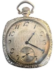 Elgin Antique Nouveau Pocket Watch 1911 17 Jewels Fahey White Gold Filled
