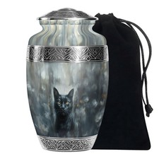 Cat Soul Large Funeral Urn for Ashes Adult Male  Female, 10 Inch 