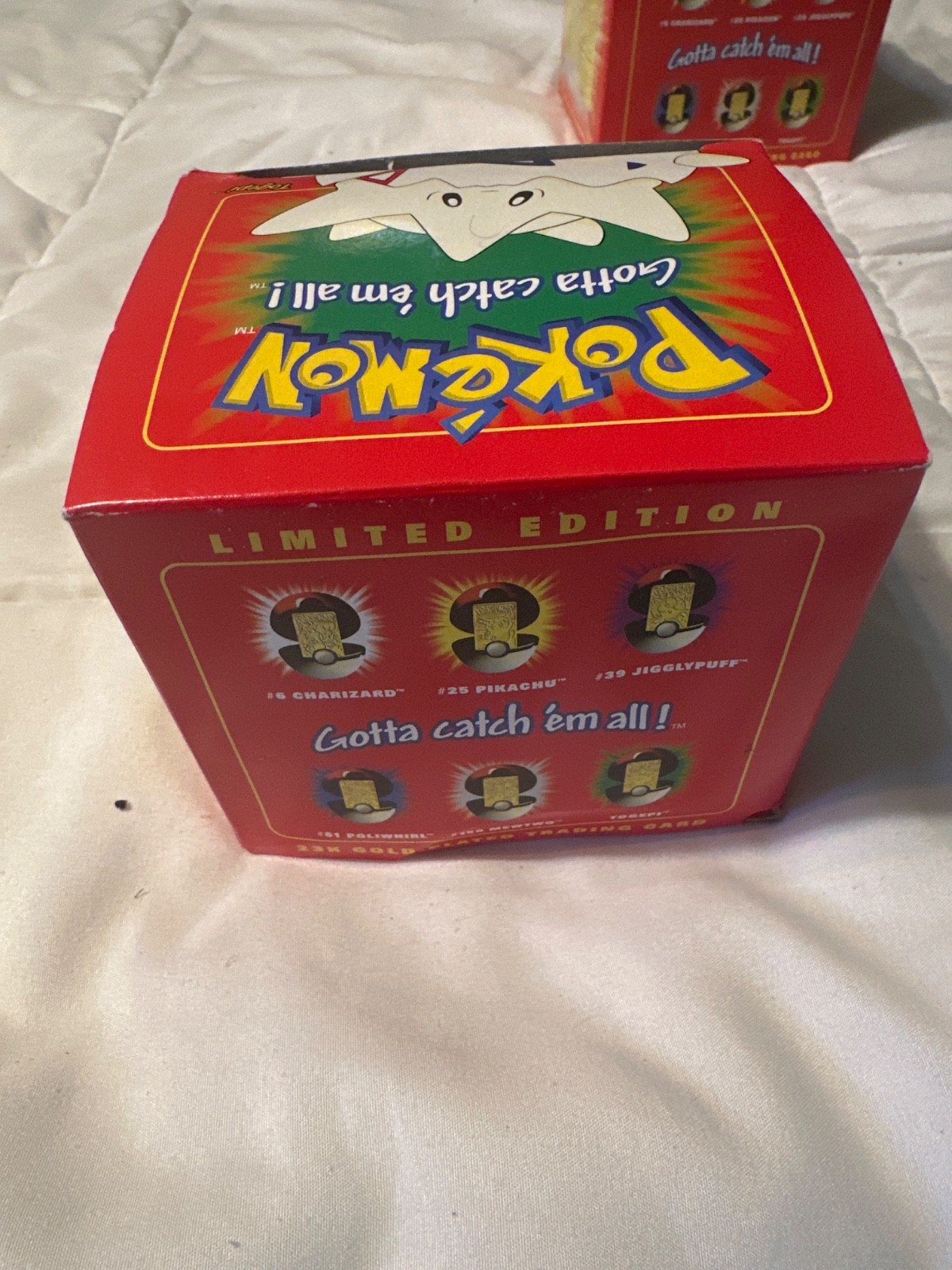 1999 Pokémon Togepi 23K Gold-Plated Card unopened for plastic package ...