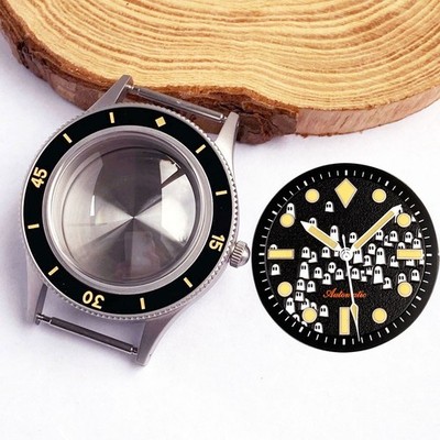20ATM 40mm Bow Sapphire Glass Watch Case Fit 50-FATHOMS NH35 NH36 Ghost  Dial