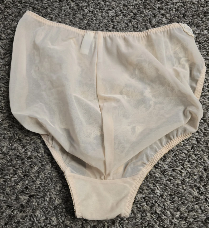 Bragas VALENTINO Nuevas De Colección Años 80 Hermosas y Femeninas Malla Transparente/Encaje Grandes Foto 4 de 4