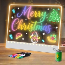 6" Led Drawing Board for Kids Rechargeable, Portable Doodle Glow LED Note 1