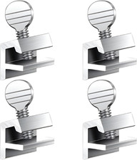 4Pack Sliding Window Locks Adjustable Aluminum No Drill Security Latch