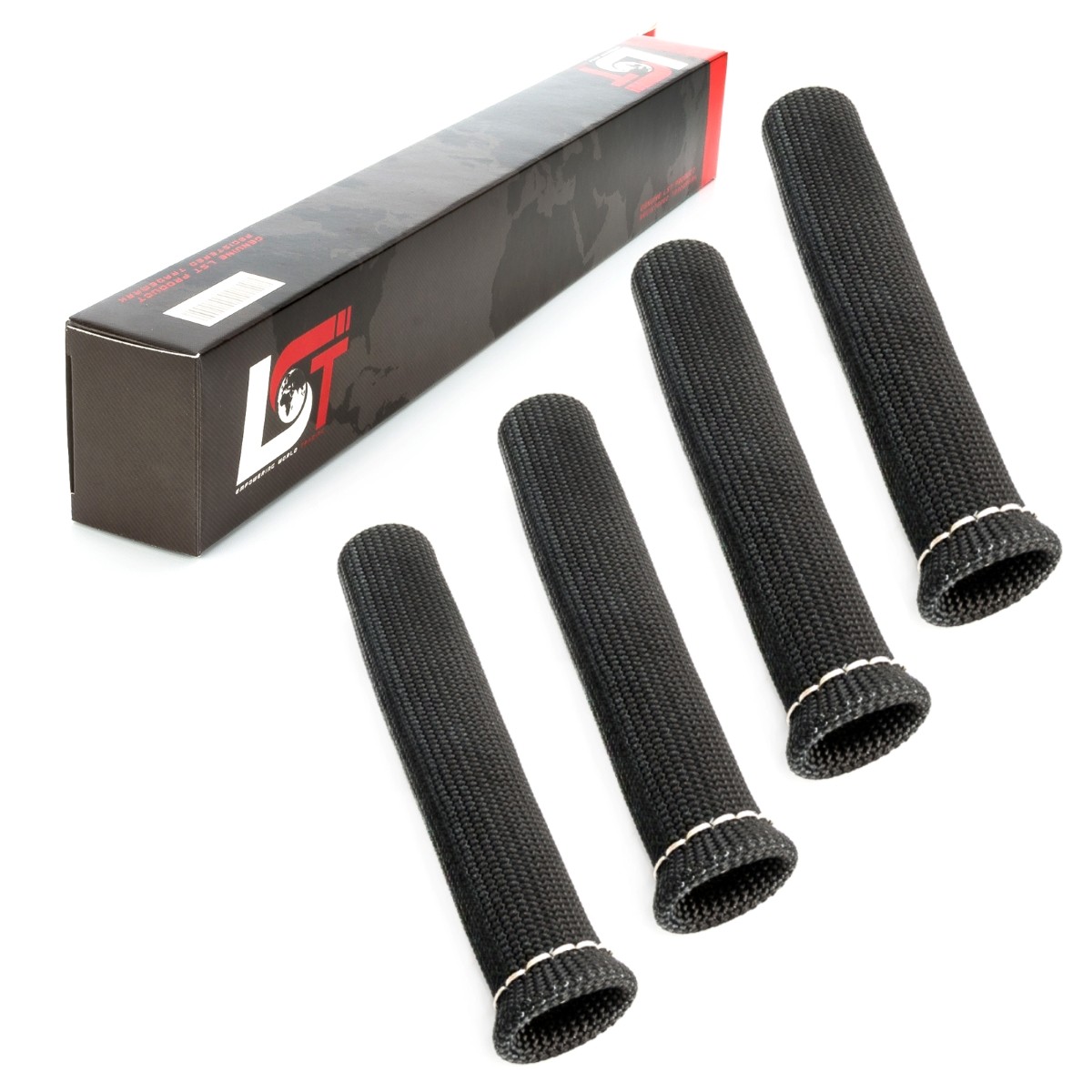 4x Glasfaserhülle Heat Shield Steckerschutz Spark Plug Black for Audi A4 A6