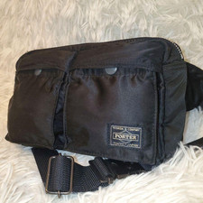 Borsa a tracolla PORTER Yoshida Tanker marsupio in vita nylon nero Giappone...