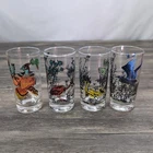 Set of 4 Federal Glass Game Bird Tumblers Vintage Hunting Ducks 12oz USA
