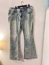 Fashion Nova Womens Acid Wash Bootcut Y2K Cowgirl Jeans Plus Sz 20 Festival