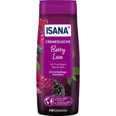 ISANA Shower gel BERRY LOVE for dry skin 300ml -FREE SHIPPING