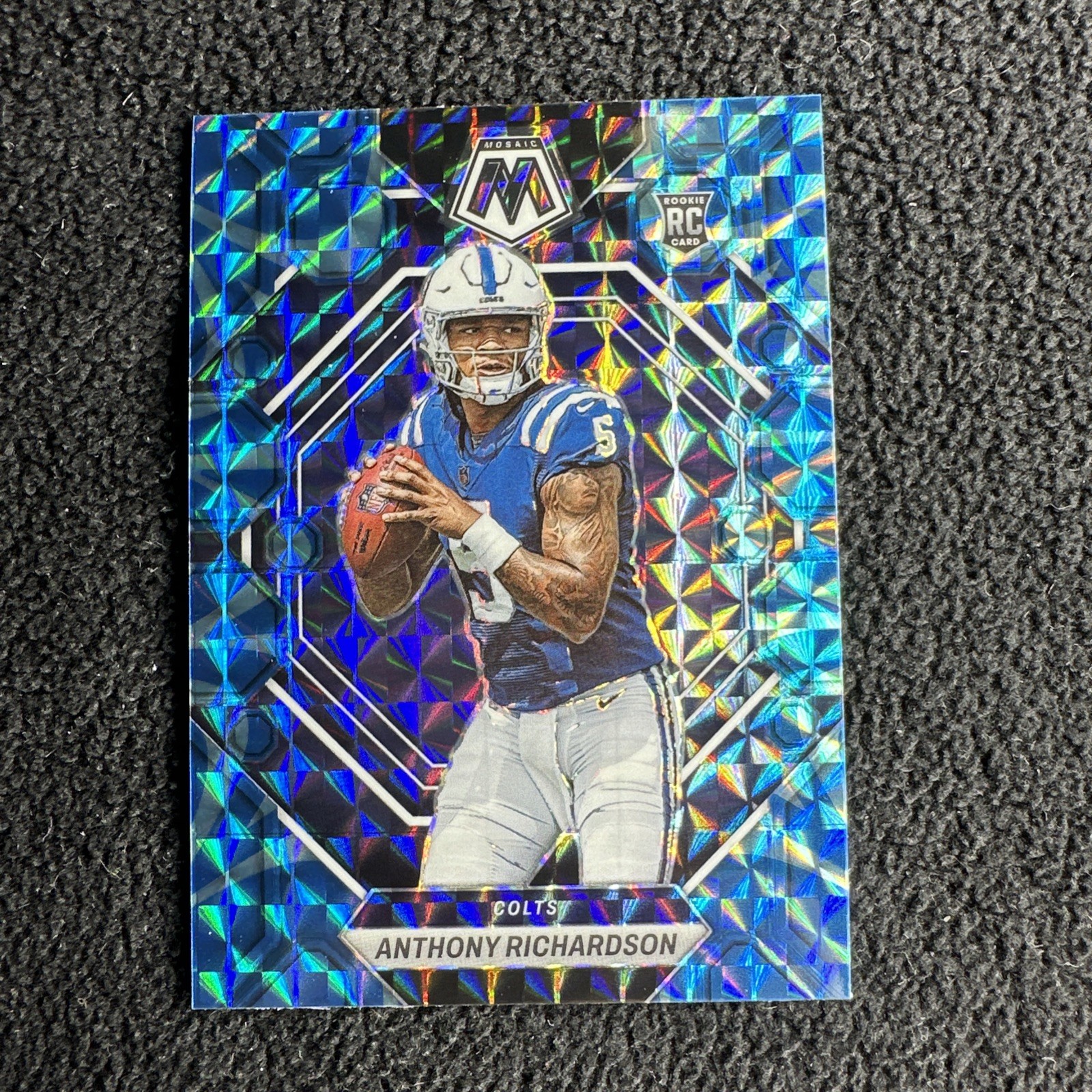 2023 Panini Mosaic Reactive Blue Prizm #282 Anthony Richardson RC Colts