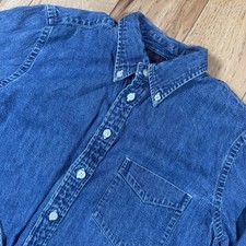 VTG Ralph Ralph Lauren Denim Button Shirt Mens Medium Button Long Sleeve