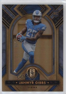 2023 Panini Gold Standard Rookies Platinum 71/75 Jahmyr Gibbs #144 Rookie RC 8mm