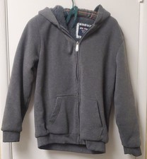 SPORTSWEAR Youth Gray Full-Zip Sherpa Lined Hoodie Size 14