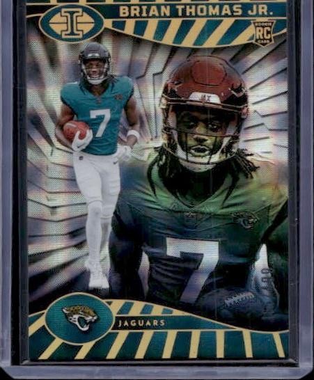 2024 Panini Illusions #41 Brian Thomas Jr. Mirrored Trophy Collection #/499