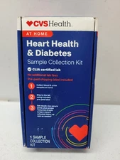 NEW SEALED CVS Health Heart& Diabetes Home Test Kit No Lab Fees Exp 5/31/2027