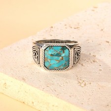 Engagement For 925 Sterling Silver Men  S Emerald Ring, May Birthstone Princess C