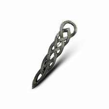 Scottish Thistle Interlocking Nickel Antique Finish Kilt Pin
