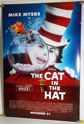 The Cat In The Hat Ds Rolled Adv Orig 1sh Mike Myers Kelly Preston 2003 Ebay