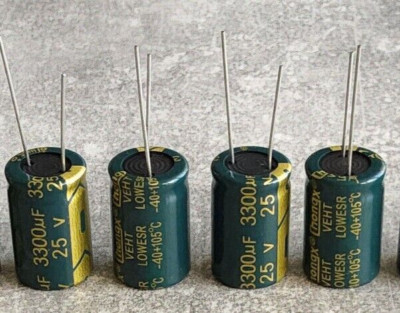 2 Stück ELKO 3300uF 25V Low ESR Elektrolytkondensator Radial -40°+105°C