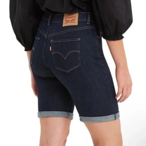 Levi's Bermuda Mid Rise 12" Dark Indigo Blue Denim Short