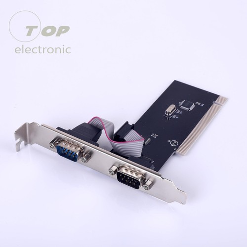 PCI to 2 Ports COM 9 Pin Serial Series RS232 Expansion Card Adapter Win 7 VISTA - Picture 8 of 20