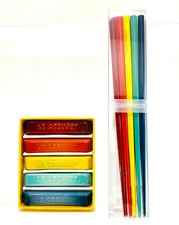Le Creuset Chopstick & Chopstick Rest Set Multicolor Rainbow Made in Japan