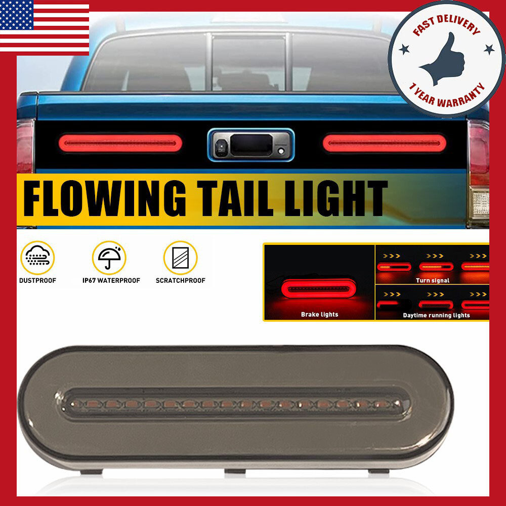 Sequential LED Truck Trailer 3rd Third Brake Tail Turn Signal Running Light Bar