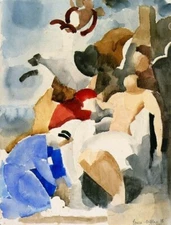 Oil Roger-De-La-Fresnaye-Saint-Sebastian-Healed-by-the-Holy-Women-after-Le-Sueur