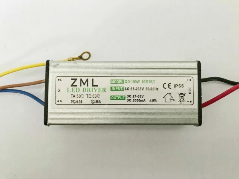 100W LED Driver Power Supply Waterproof 3000mA DC 27V - 38V For Floodlight DIY - Image 2 of 2