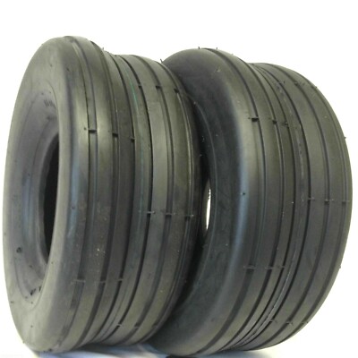 Pair (2) Of 16x6.50-8 D837 Rib Tubeless Tires For Lawn Mower & Garden Turf Equipment