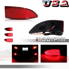 2pcs Red Lens LED Bumper Reflectors Rear Lights For 06-13 Gen2 Lexus IS250 IS350