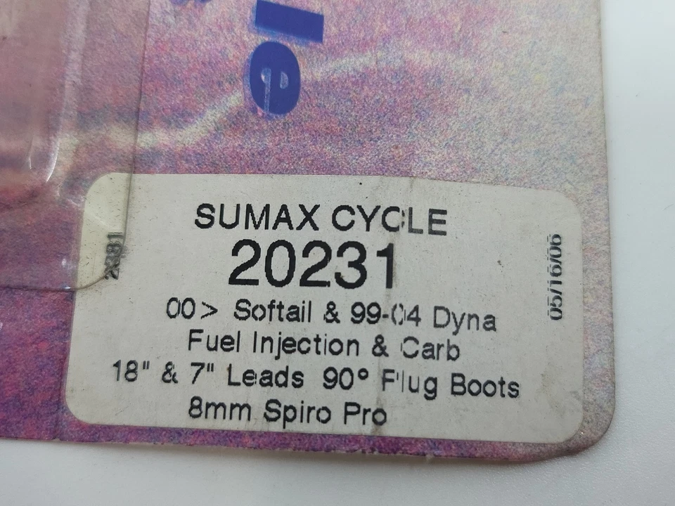 Alambres enchufables Sumax Taylor Pro 20231 8 mm color personalizado rojo Harley Softail Dyna Foto 2 de 2