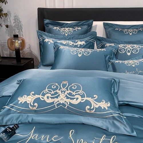 Luxury European style palace gold embroidered bedding set 60% cotton bedding - Foto 15 di 27