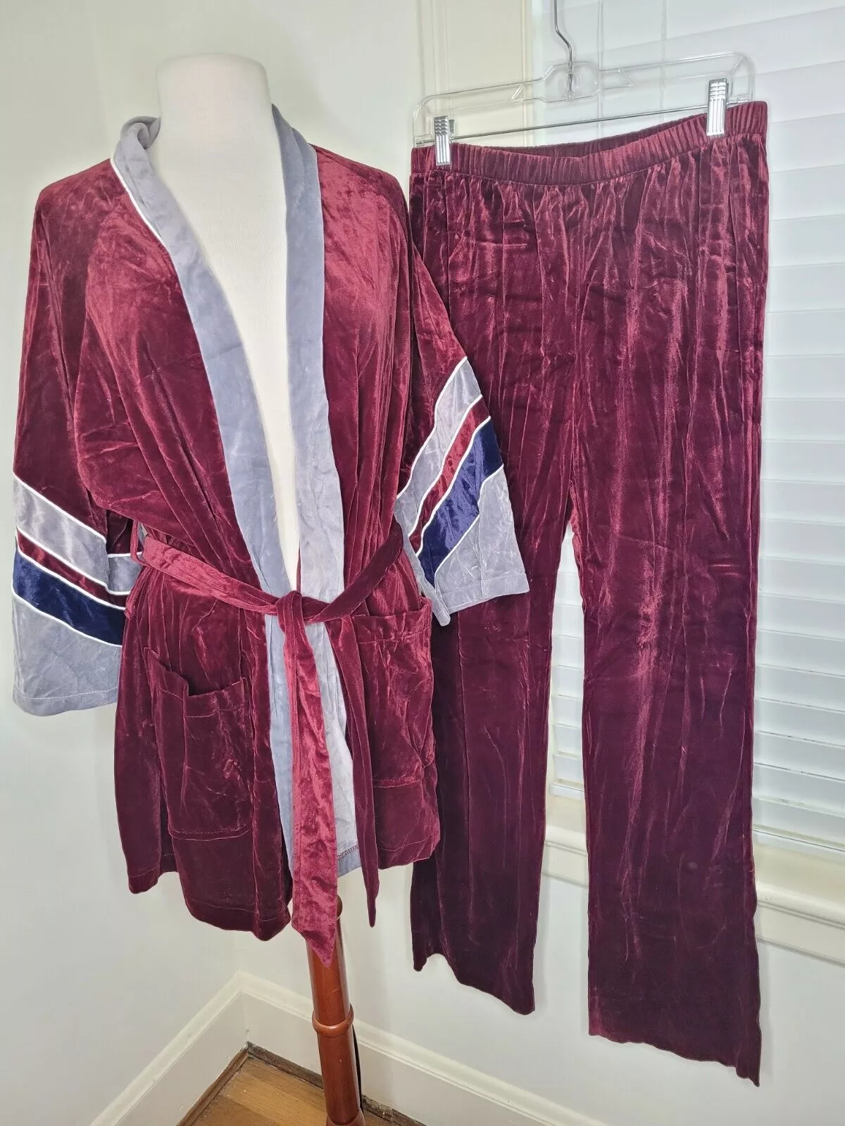 Ensemble pantalon robe velours sexy homme vintage Christian Dior Monsieur velours OS vieil argent