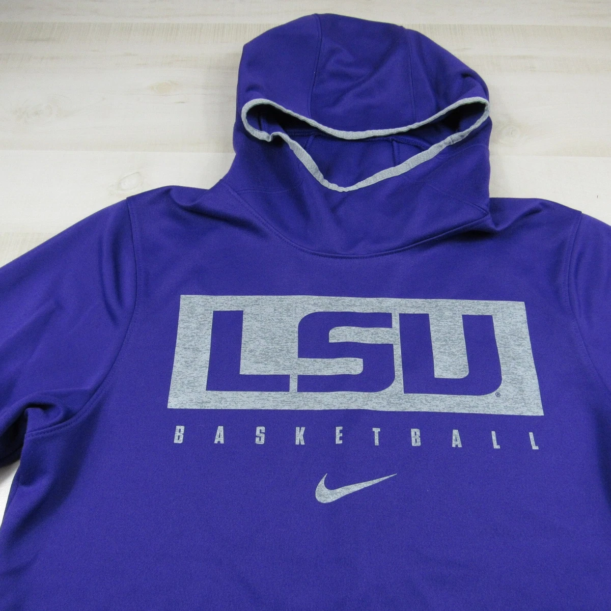 LSU Tigers Hoodie Mens Small Purple Nike Pullover Basketball