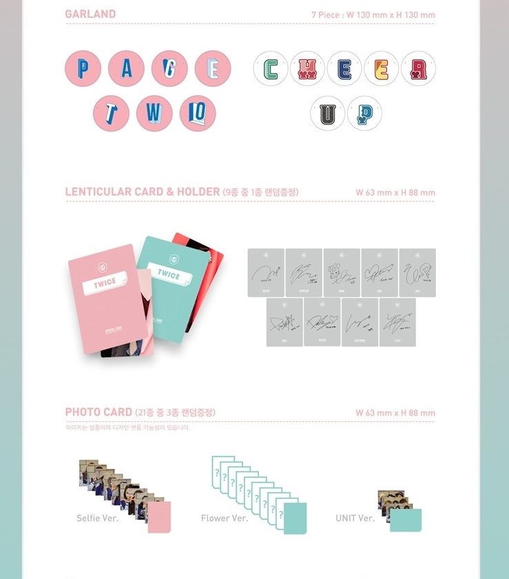 TWICE - Page Two (2nd Mini Album) PINK + MINT 2 version Set +