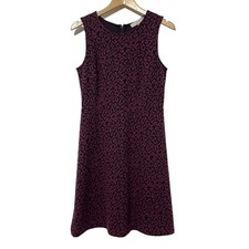 Ann Taylor Loft Womens Dress Size 4 Textured Zip Back Workwear Corporate Office