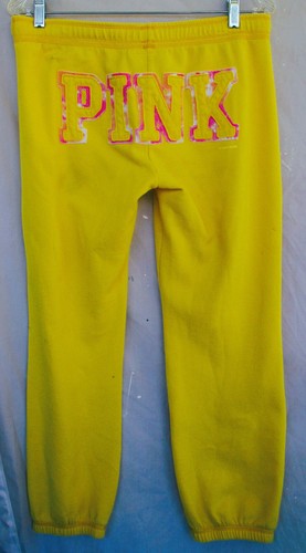 VS PINK Logo Jogginghose Gr. Small Sweatpants Victoria’s Secret Gelb