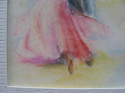 Very Nice Drawing IN Pastel Painting , Classic waltz dance - Picture 6 of 8